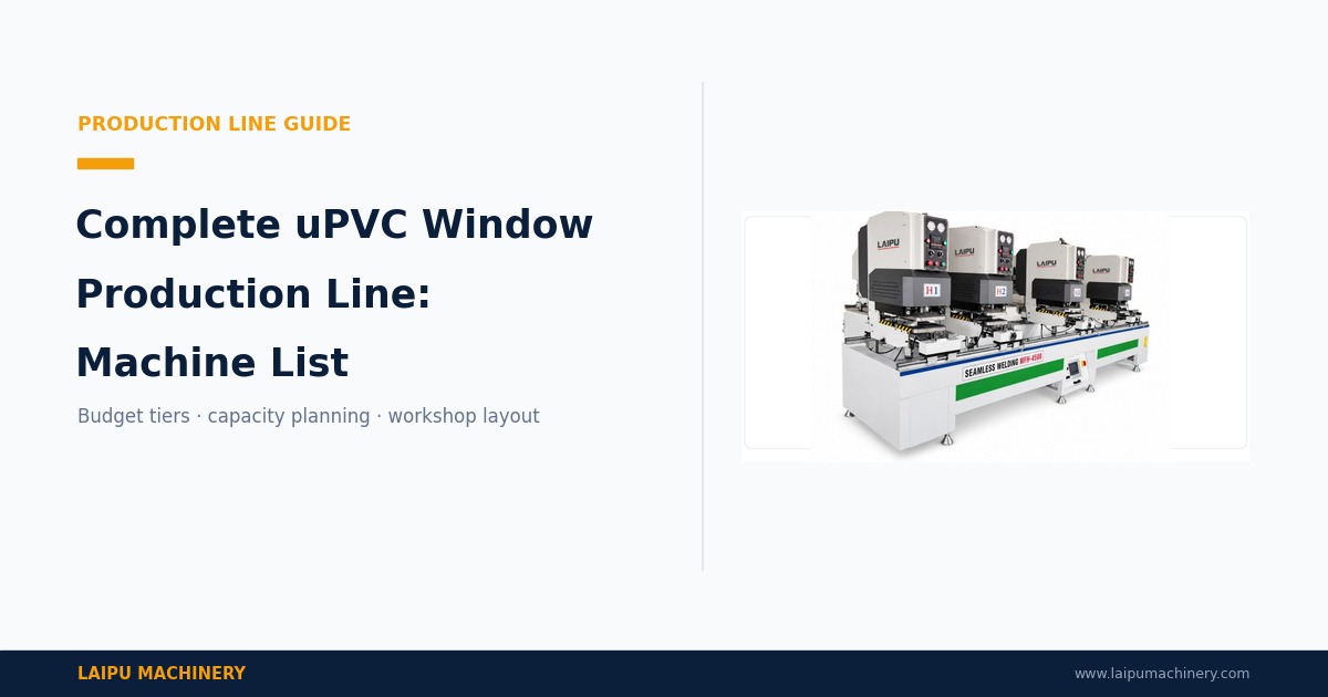 Four-head seamless uPVC welding machine HFW-4500 in a complete window production line — LAIPU Machinery guide